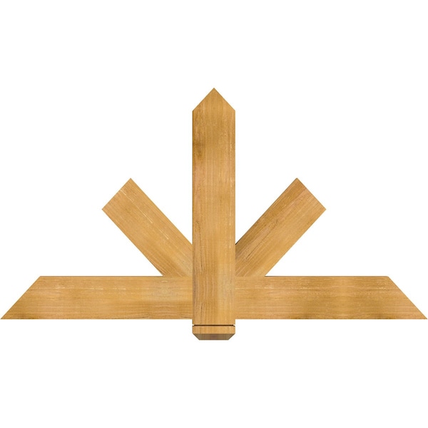 Ekena Millwork Kennewick Rough Sawn Timber Gable Bracket, Western Red Cedar, 60"W x 32"H x 2"D x 6"F, 13/12 Pitch GBW060X32X0206KEN00RWR - main